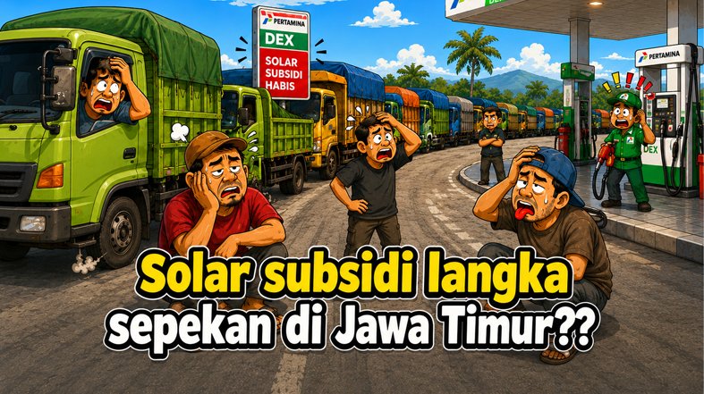 Solar Subsidi Langka Sepekan di Jawa Timur — Truk Mengular dari Sidoarjo sampai Pasuruan Biosolar subsidi langka Solar Subsidi Langka Sepekan di Jawa Timur — Truk Mengular dari Sidoarjo sampai Pasuruan