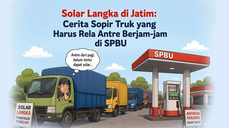 Solar Langka di Jatim: Cerita Sopir Truk yang Harus Rela Antre Berjam-jam di SPBU Solar langka di Jatim Solar Langka di Jatim: Cerita Sopir Truk yang Harus Rela Antre Berjam-jam di SPBU