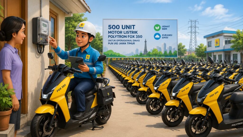 PLN Jatim Pakai 500 Motor Listrik Polytron FOX 350 untuk Operasional Lapangan PLN Jatim Pakai 500 Motor Listrik Polytron FOX 350 untuk Operasional Lapangan