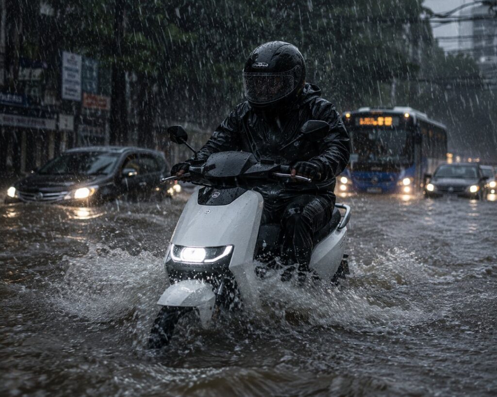 Lewat Banjir Pakai Motor Listrik, Ini Tanda-Tanda yang Tidak Boleh Diabaikan Lewat Banjir Pakai Motor Listrik, Ini Tanda-Tanda yang Tidak Boleh Diabaikan