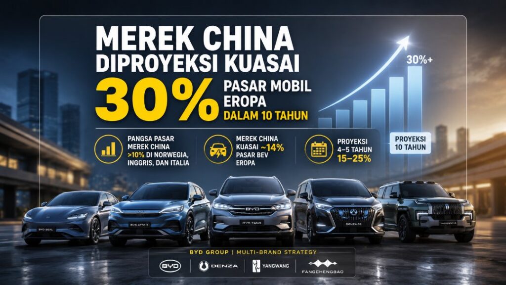 Merek China Diproyeksi Kuasai 30% Pasar Mobil Eropa dalam 10 Tahun Merek China Diproyeksi Kuasai 30% Pasar Mobil Eropa dalam 10 Tahun
