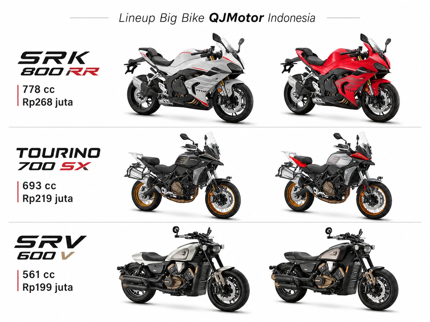 QJMotor Tebar Hadiah Trip China di Jakarta Fair, Pembeli Big Bike Tak Perlu Undian
