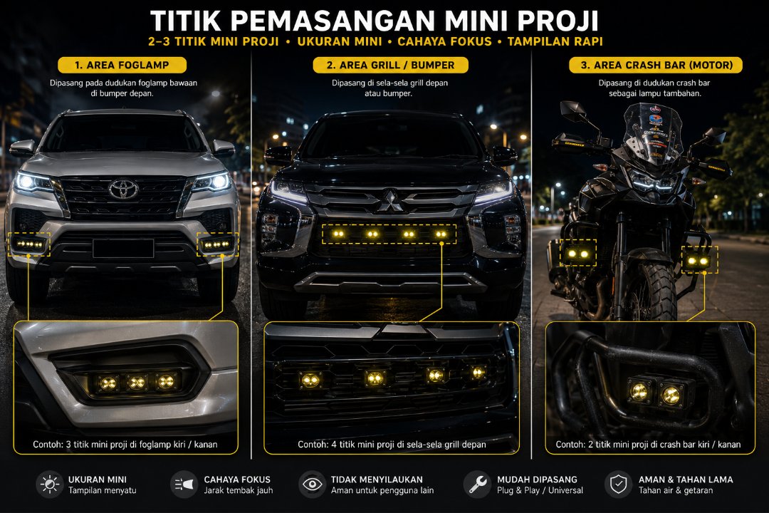Mini Proji: Lampu Tembak yang Berubah dari Aksesori Tambahan Menjadi Identitas Modifikasi