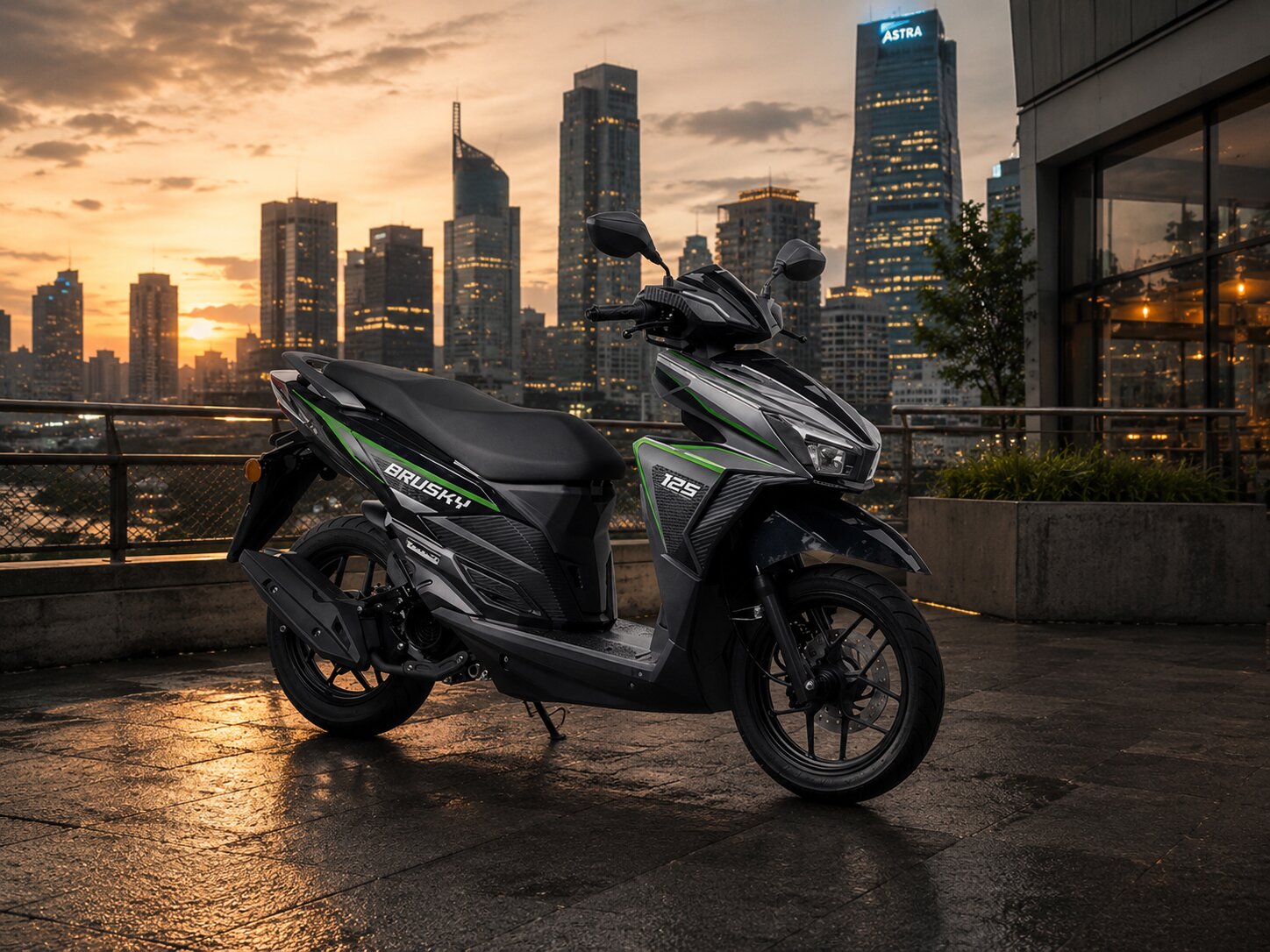 Kawasaki Masuk Segmen Skutik, Modenas Brusky 125 Hadir di Jakarta Fair 2026