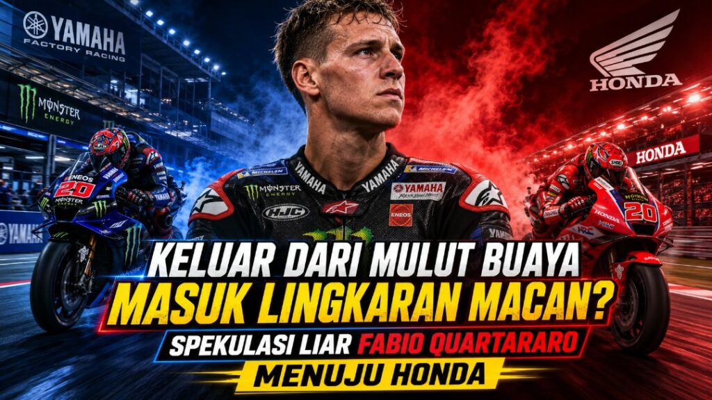 Keluar dari Mulut Buaya Masuk Lingkaran Macan? Spekulasi Liar Fabio Quartararo Menuju Honda Fabio Quartararo Pindah ke Honda Keluar dari Mulut Buaya Masuk Lingkaran Macan? Spekulasi Liar Fabio Quartararo Menuju Honda
