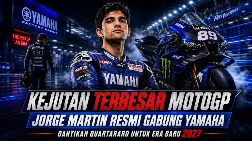 Kejutan Terbesar MotoGP, Jorge Martin Resmi Gabung Yamaha Gantikan Quartararo untuk Era Baru 2027 Jorge Martin Resmi Pindah ke Yamaha Kejutan Terbesar MotoGP, Jorge Martin Resmi Gabung Yamaha Gantikan Quartararo untuk Era Baru 2027