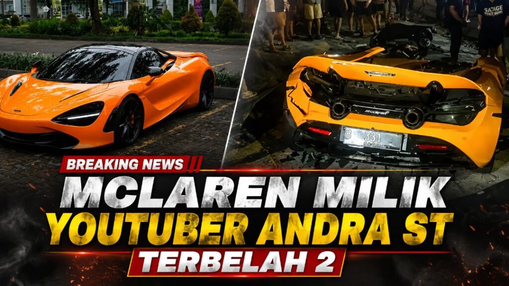 Youtuber Andra ST Alami Kecelakaan, Supercar McLaren 720S Terbelah Dua di Sukoharjo kecelakaan McLaren 720S Youtuber Andra ST Alami Kecelakaan, Supercar McLaren 720S Terbelah Dua di Sukoharjo