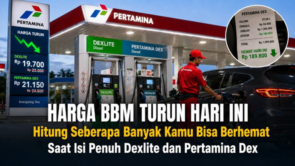 Harga BBM Turun Hari Ini: Hitung Seberapa Banyak Kamu Bisa Berhemat Saat Isi Penuh Dexlite dan Pertamina Dex harga BBM turun Harga BBM Turun Hari Ini: Hitung Seberapa Banyak Kamu Bisa Berhemat Saat Isi Penuh Dexlite dan Pertamina Dex