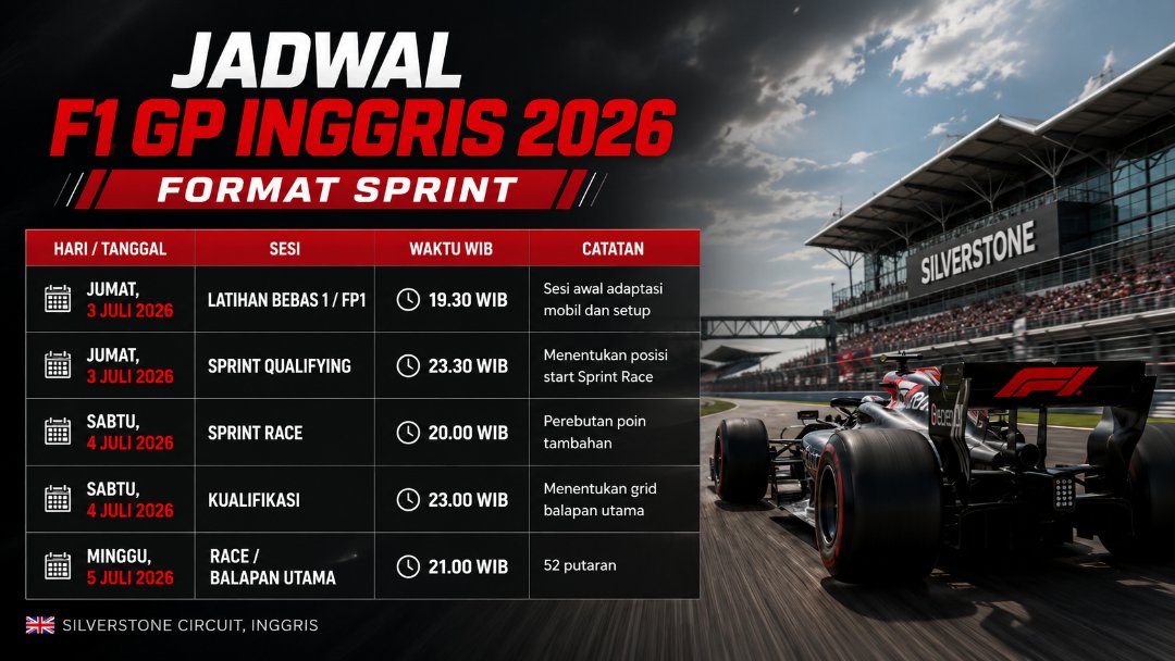Pulang Kampung Bersama Ferrari, Lewis Hamilton Siap Hadapi Tensi Tinggi F1 GP Inggris 2026